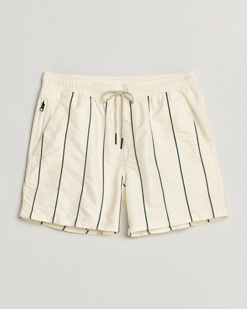 OAS Printed Swimshorts White/Green – Blanco