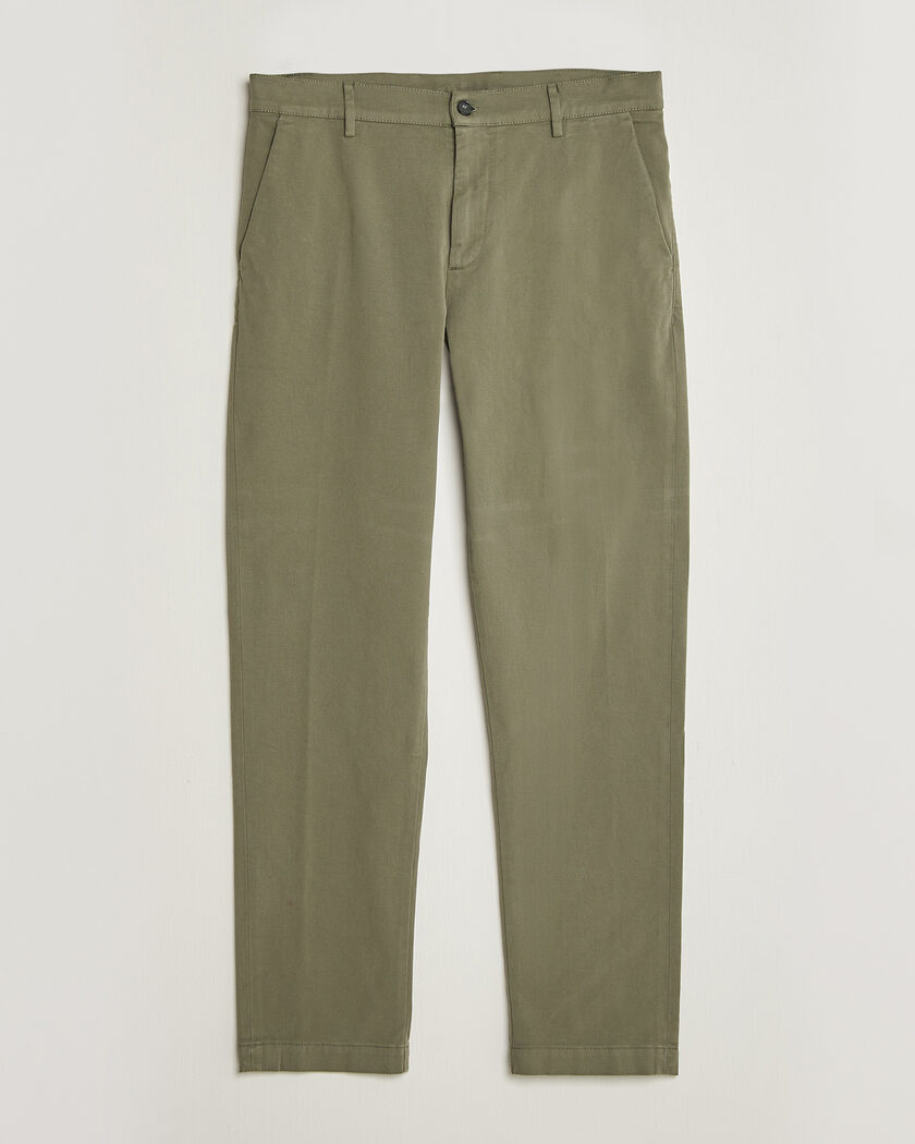 Canali Cotton Twill Chinos Olive – Verde