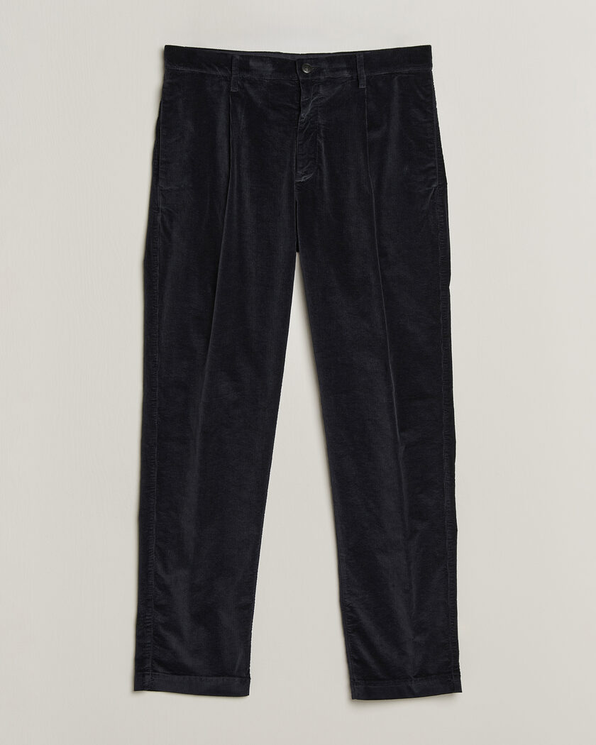 Canali Comfort Corduroy Pants Navy – Azul