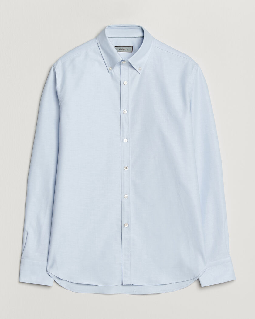 Canali Oxford Button Down Shirt Light Blue – Azul
