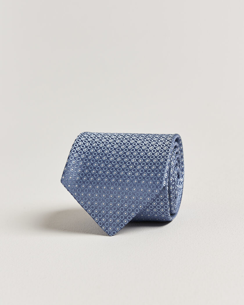 Canali Jacquard Silk Tie Sky Blue – Azul