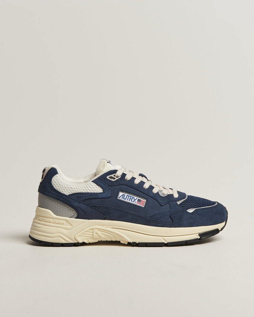 Autry Hyperway Low Suede Running Sneaker Navy – Azul