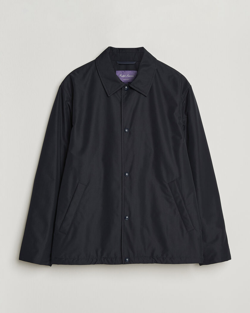 Ralph Lauren Purple Label Nylon Bomber Jacket Racing Navy – Azul
