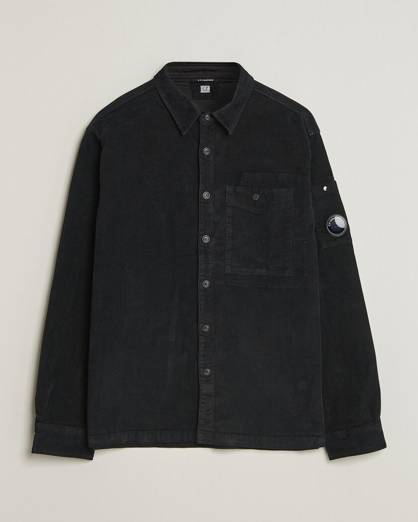 C.P. Company Corduroy Lens Overshirt Black – Negro