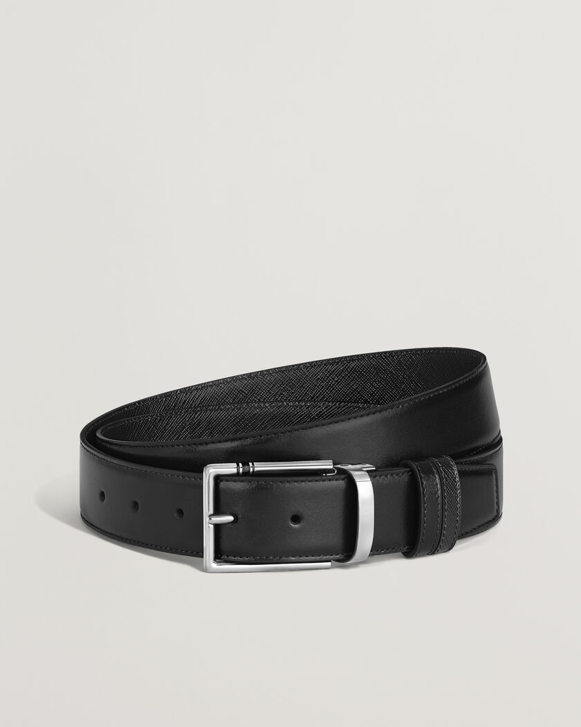 Montblanc 35mm Reversible Calf/Sartorial Belt Black – Negro