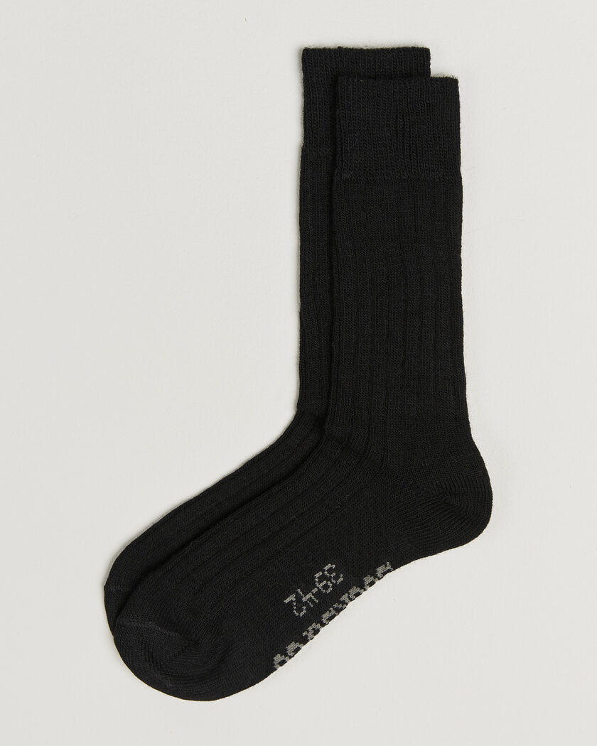 Alpacasocks & Co 2-Pack Ribbed Alpacka Wool Socks Black – Negro