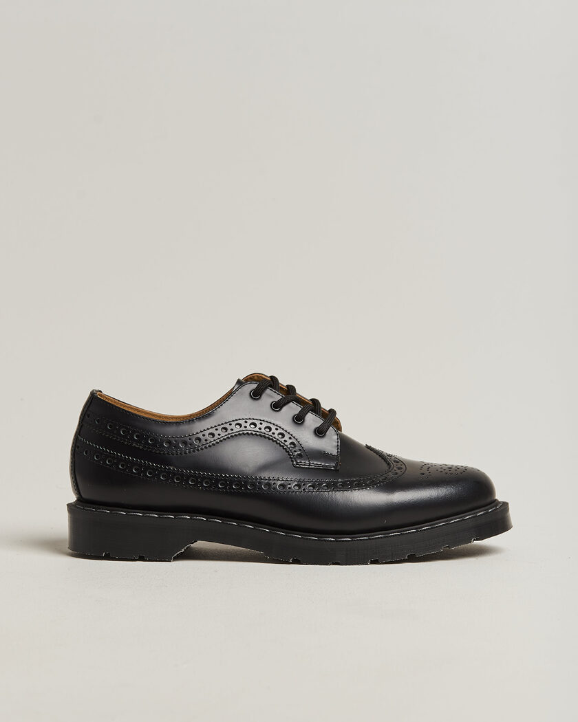 Solovair American Brogue Shoe Black Shine – Negro