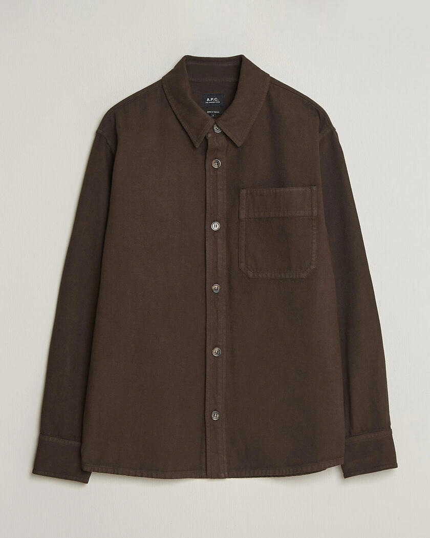 A.P.C. Basile Overshirt Chocolate – Marrón