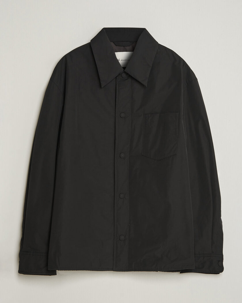 AMI Padded Shirt Jacket Black – Negro