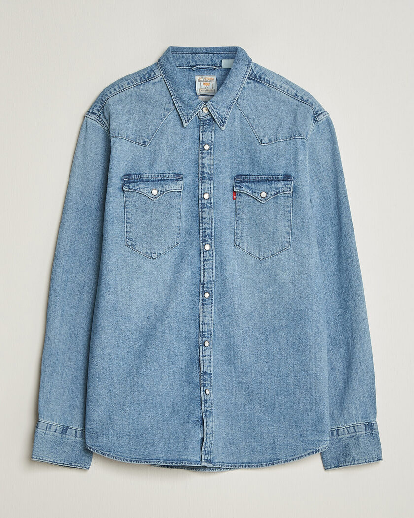Levi's Barstow Western Standard Shirt Blue Sky Mountain Light – Azul