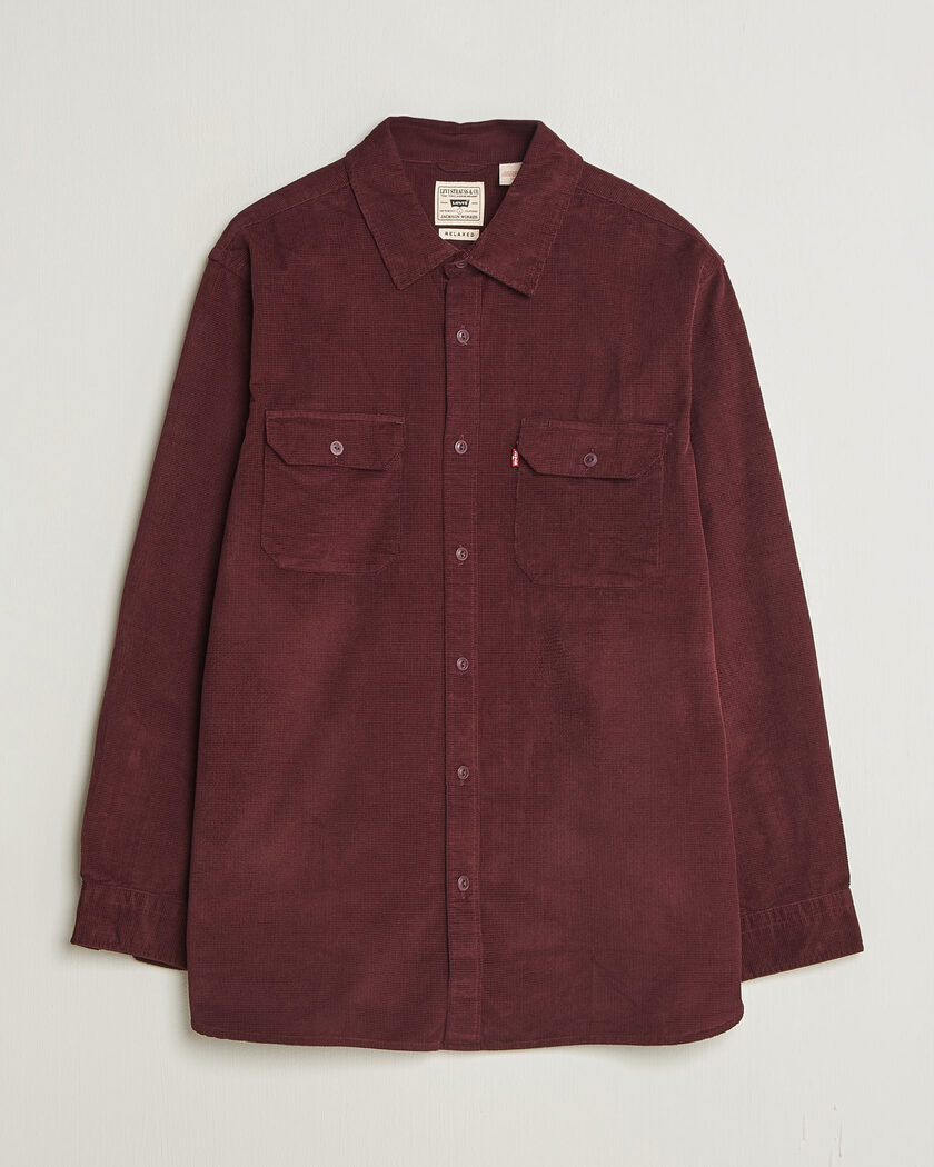 Levi's Jackson Corduroy Worker Shirt Vineyard Wine – Rojo