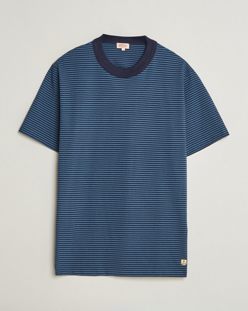 Armor-lux Héritage Callac Striped T-Shirt Navy/Teal – Azul