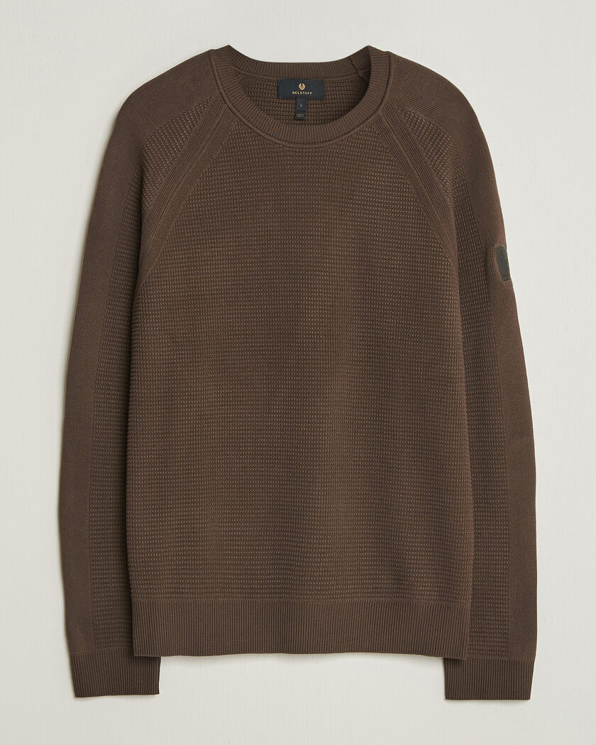 Belstaff Bradwell Cotton Knitted Crew Neck Army Olive – Verde
