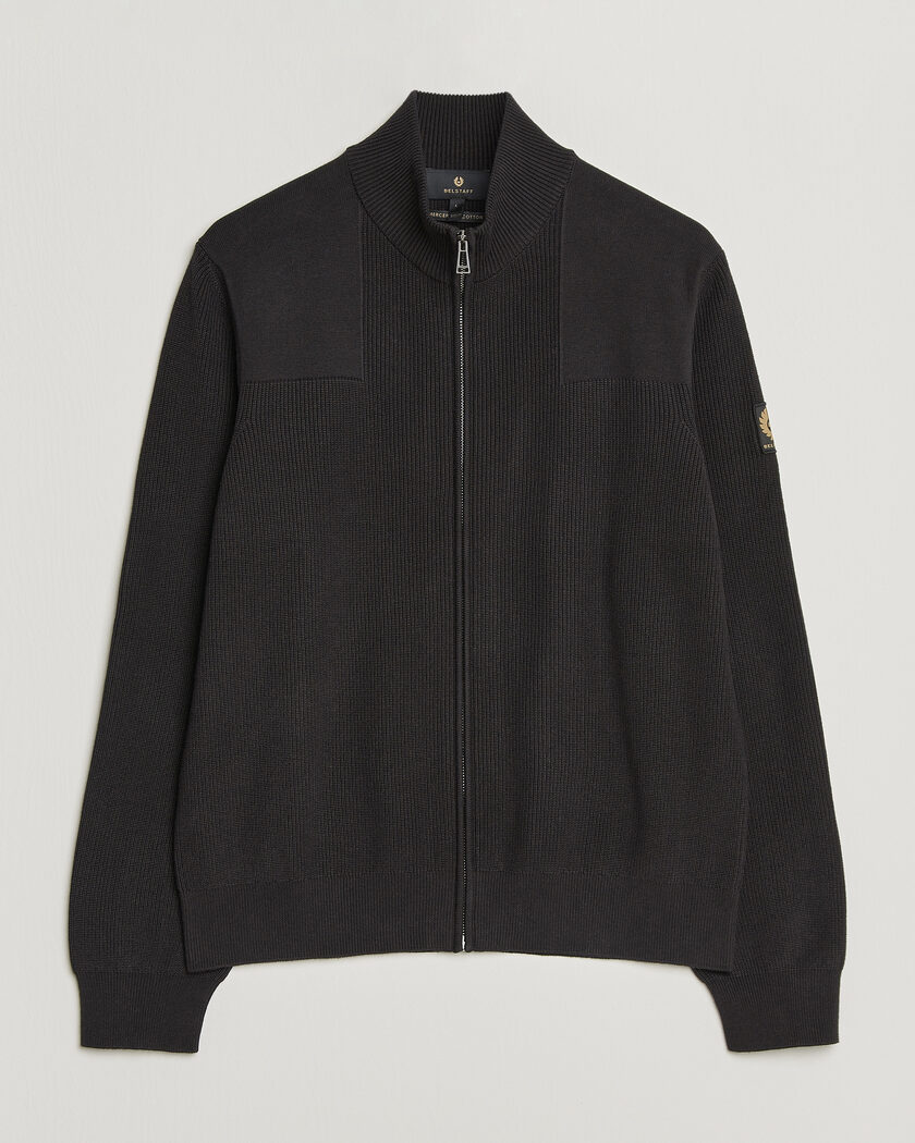 Belstaff Commander Knitted Full Zip Black – Negro