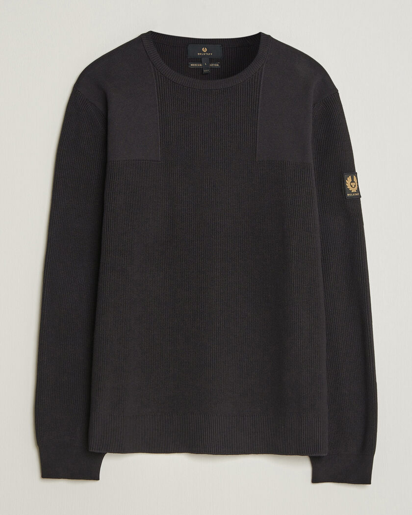Belstaff Commander Knitted Crew Neck Black – Negro