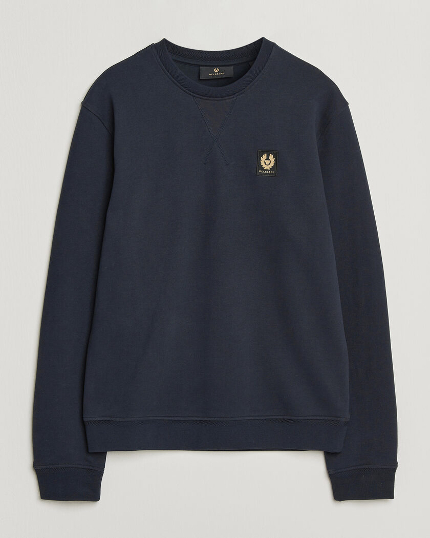 Belstaff Signature Crew Neck Sweatshirt Dark Ink – Azul