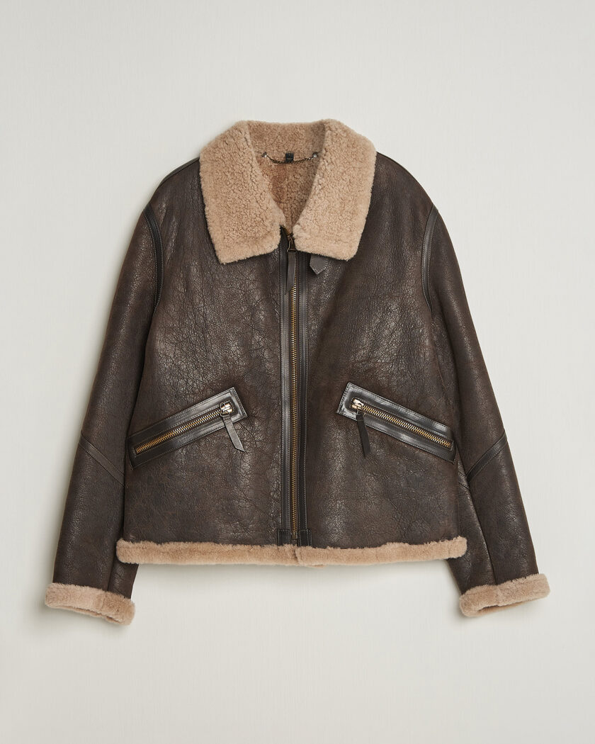Belstaff Winterbrook Shearling Jacket Dark Brown – Marrón