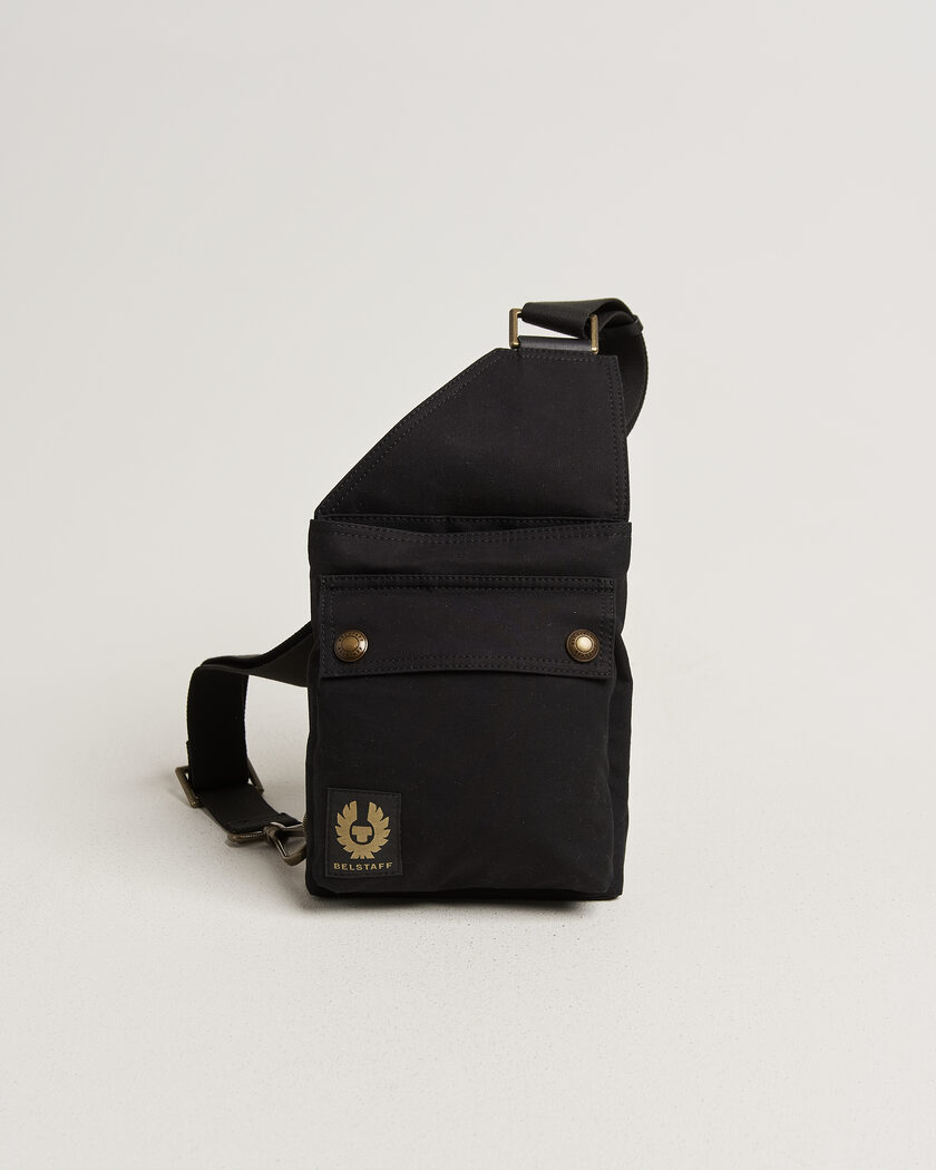 Belstaff Trailmaster Waxed Crossbody Bag Black – Negro