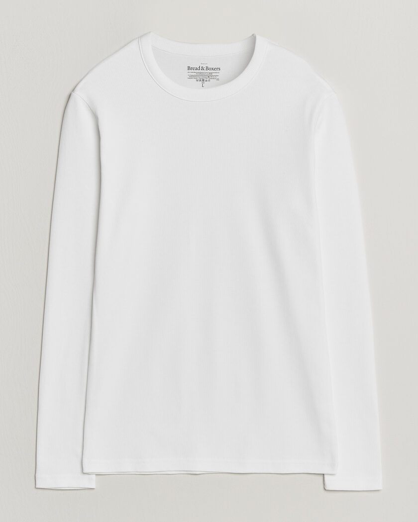 Bread & Boxers Ribbed Long Sleeve T-Shirt White – Blanco