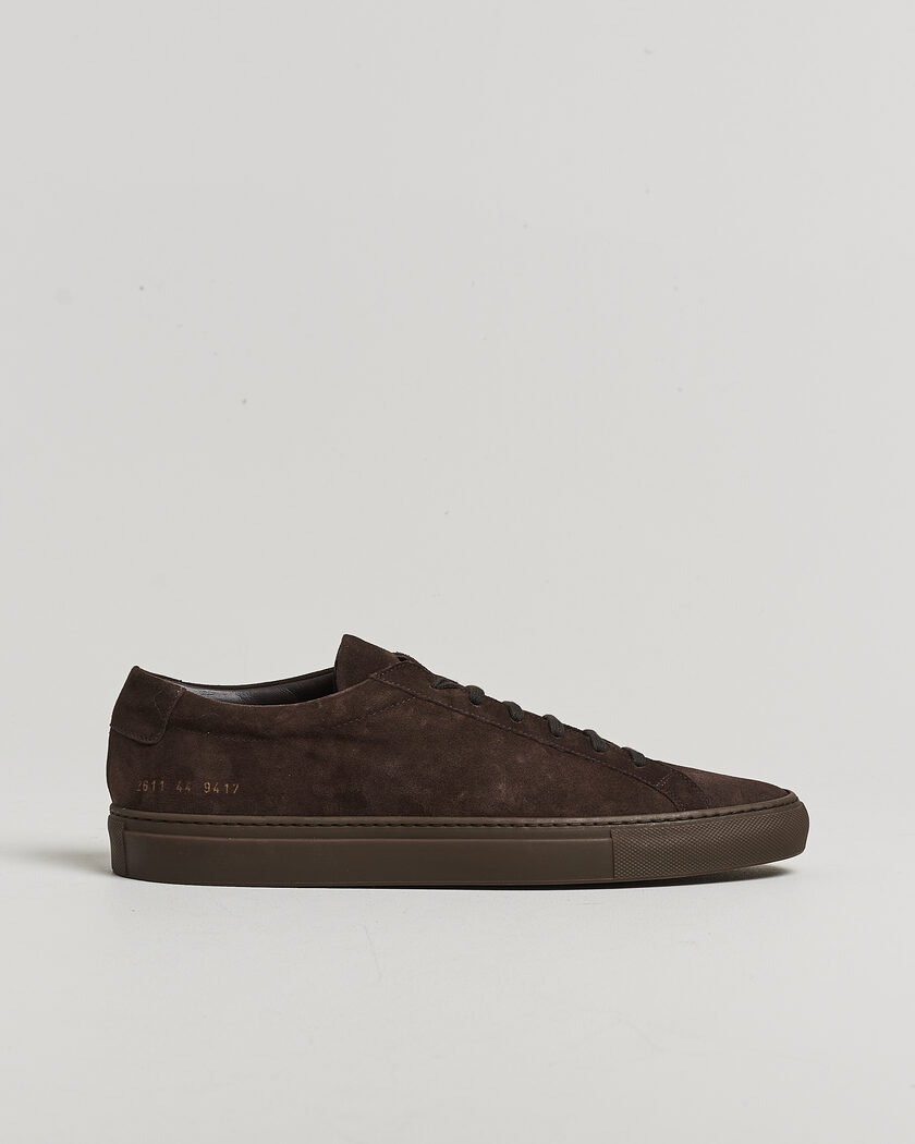 Common Projects Original Achilles Suede Sneaker Dark Brown – Marrón