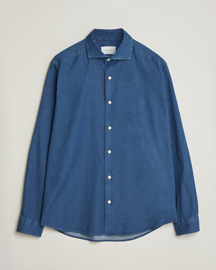Eton Casual Fit Denim Shirt Dark Wash – Azul