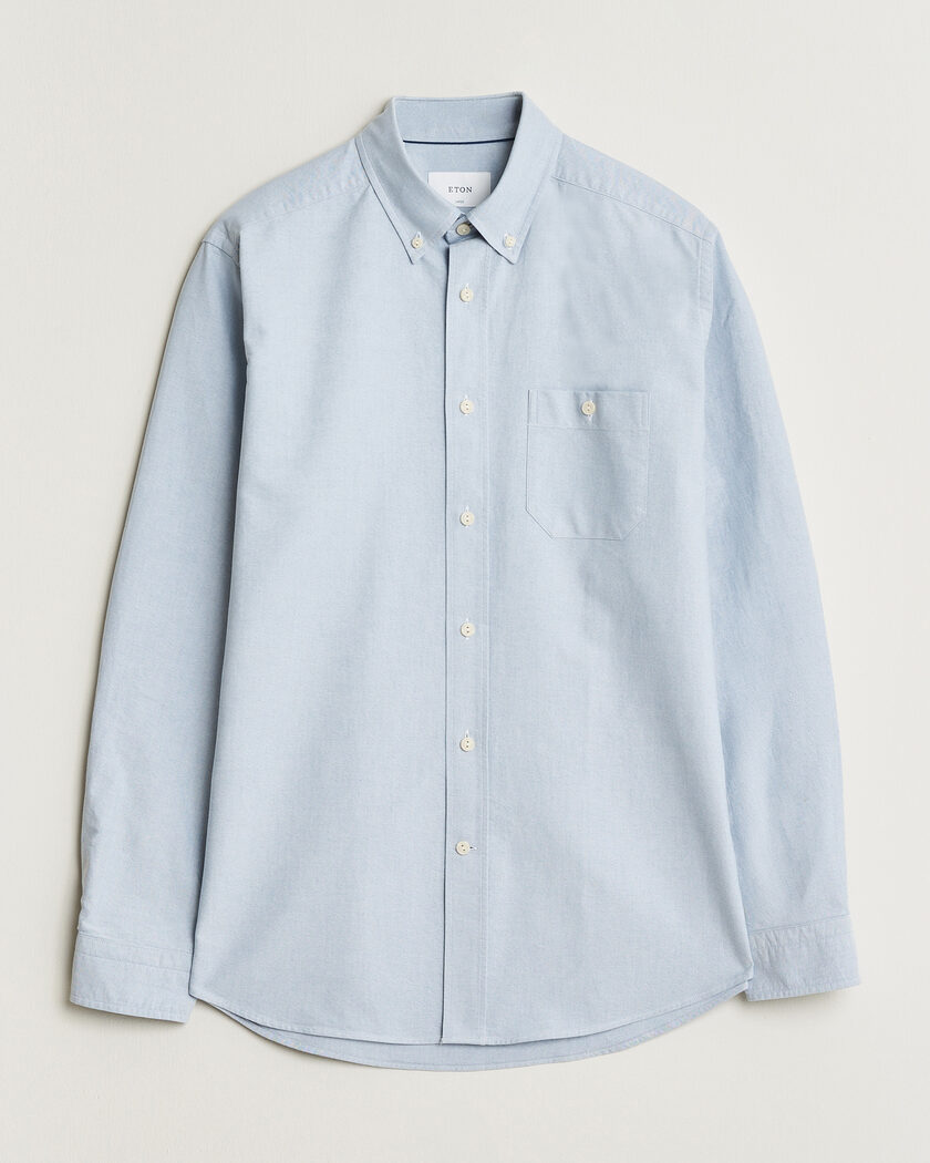 Eton Regular Fit Ivy Oxford Shirt Light Blue – Azul