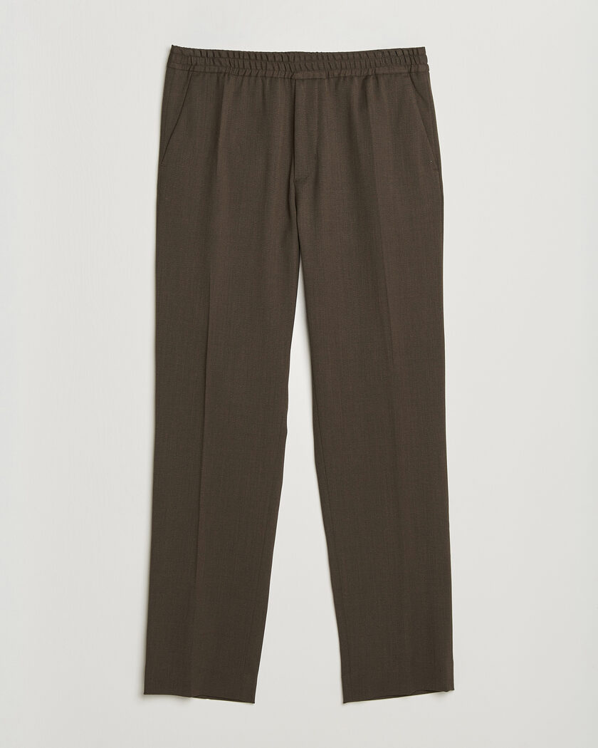 Filippa K Theo Relaxed Wool Trousers Walnut Brown – Marrón