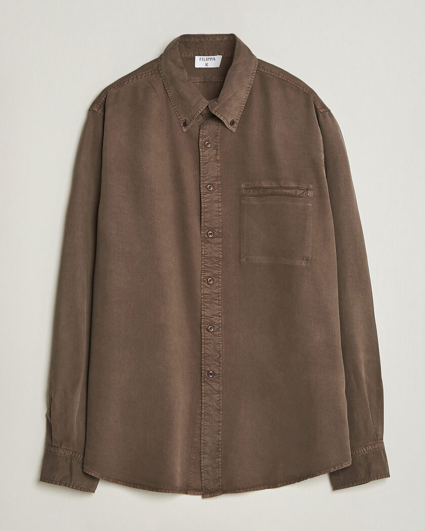 Filippa K Zack Lyocell Shirt Ebony Brown – Marrón