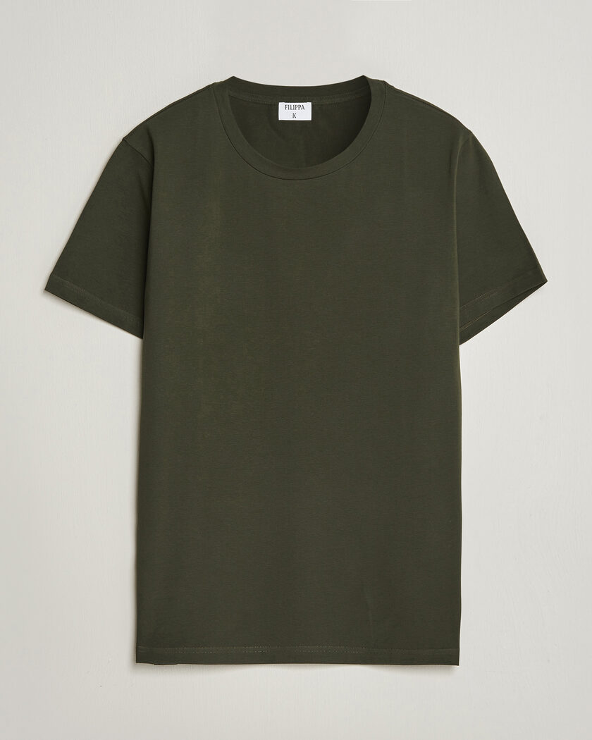 Filippa K Soft Lycra T-Shirt Night Green – Verde