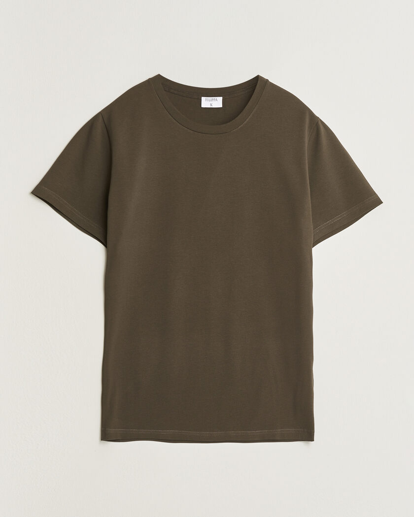 Filippa K Soft Lycra T-Shirt Ebony Brown – Marrón