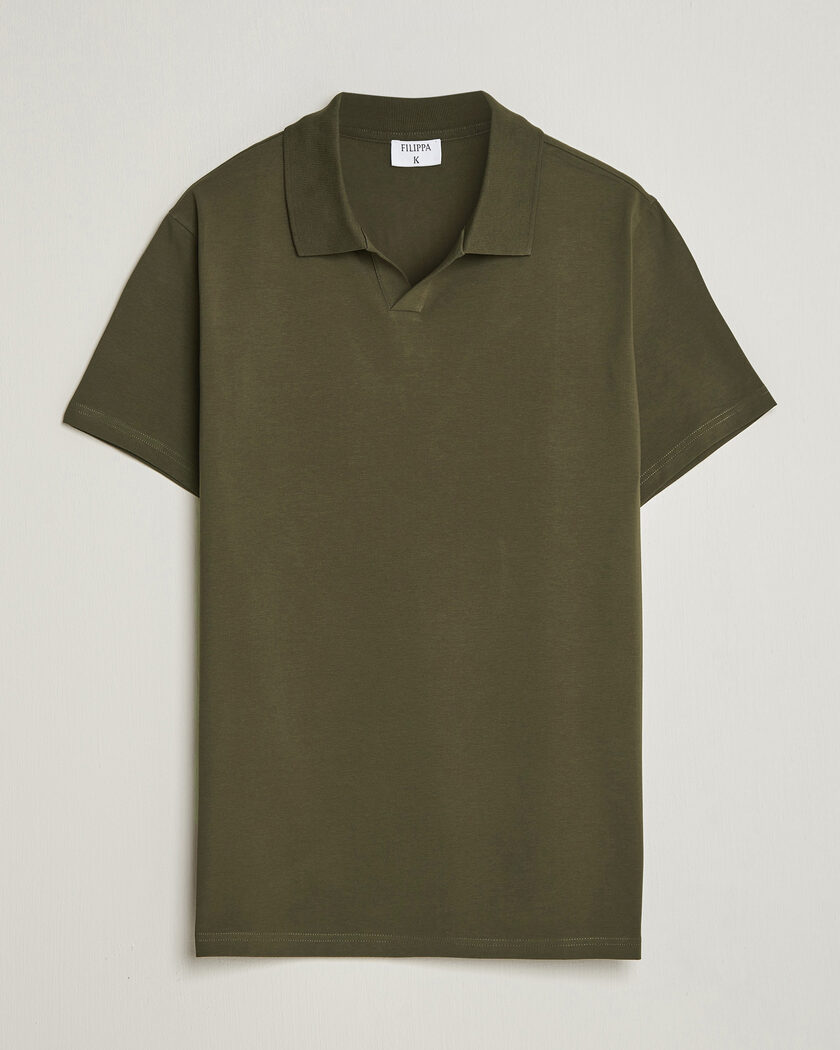 Filippa K Soft Lycra Polo T-Shirt Ebony Brown – Marrón