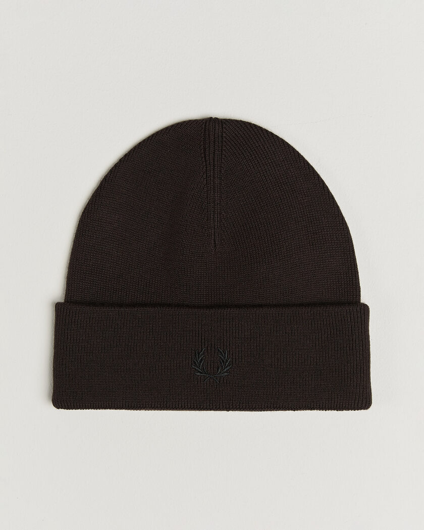 Fred Perry Merino Wool Beanie Rich Brown – Marrón