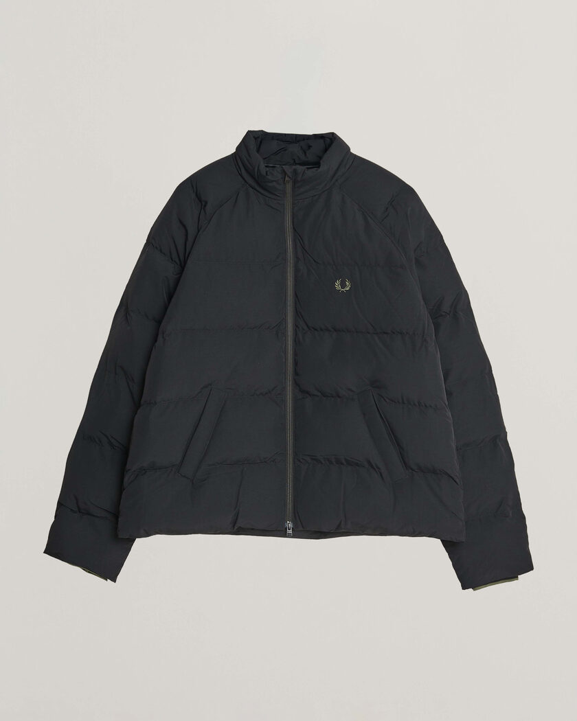 Fred Perry Raglan Sleeve Padded Jacket Black – Negro