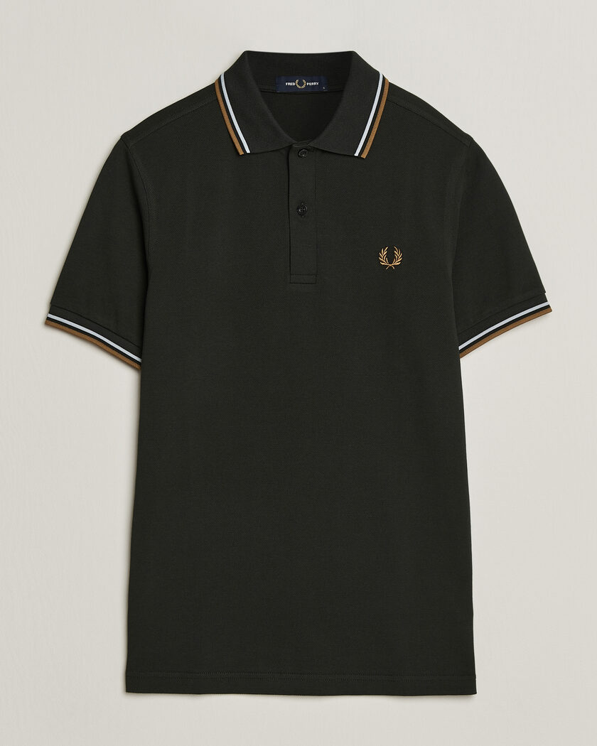 Fred Perry Twin Tipped Polo Shirt Night Green – Verde