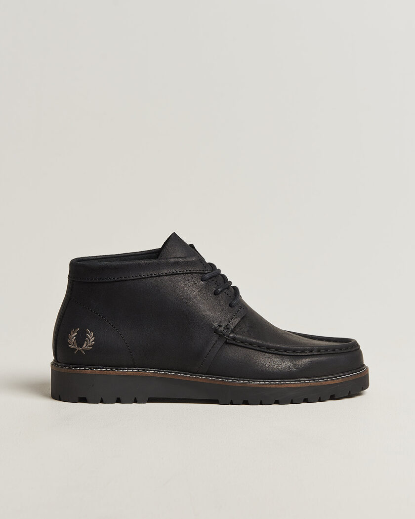 Fred Perry Kenney Waxed Suede Chukka Boot Black – Negro