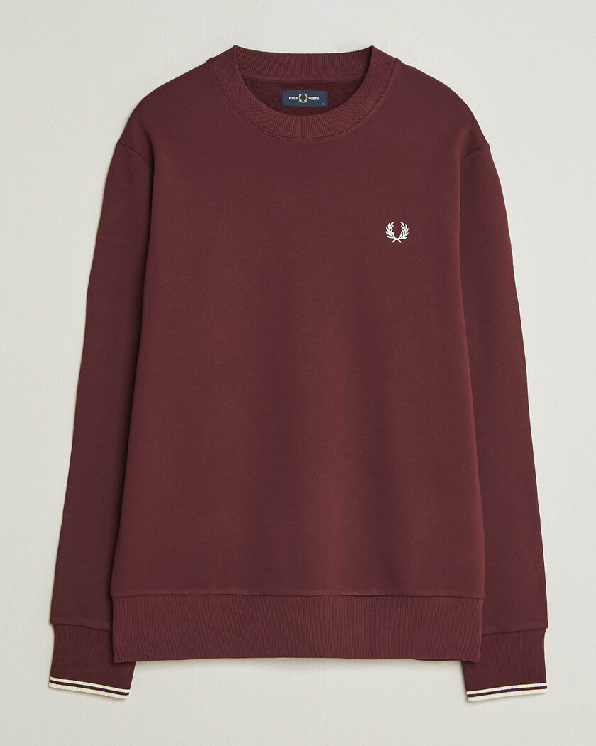 Fred Perry Crew Neck Sweatshirt Oxblood – Rojo