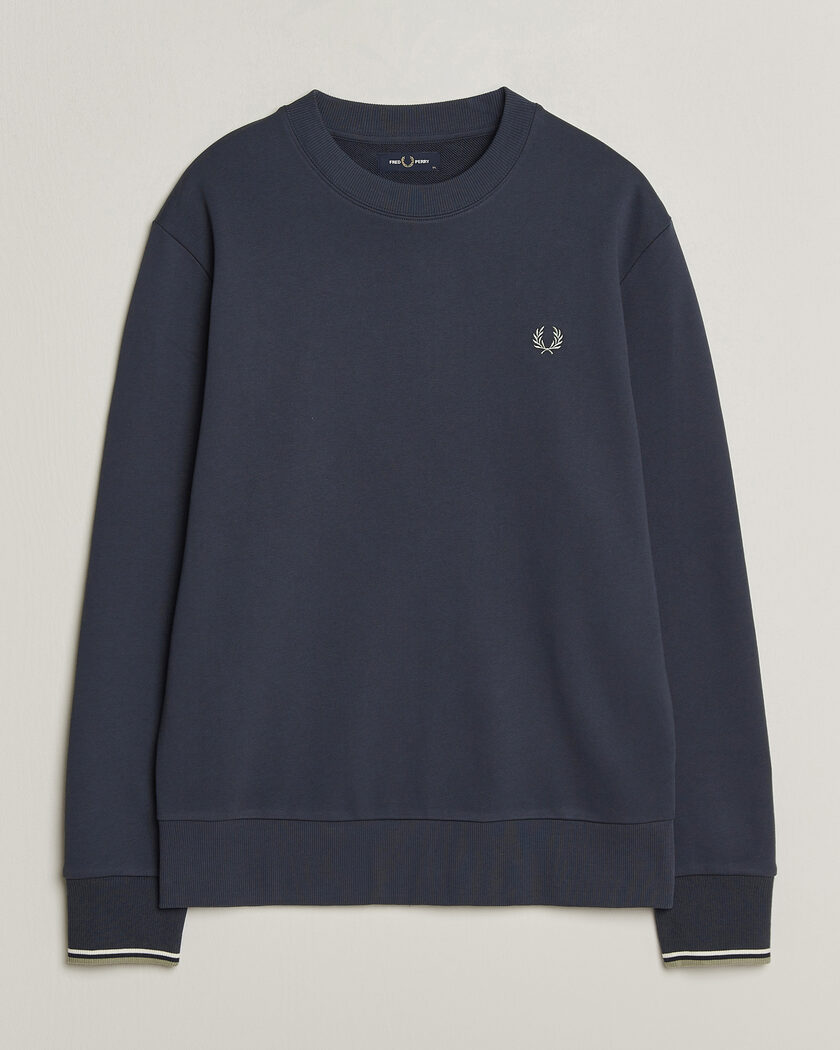 Fred Perry Crew Neck Sweatshirt Dark Airforce – Azul