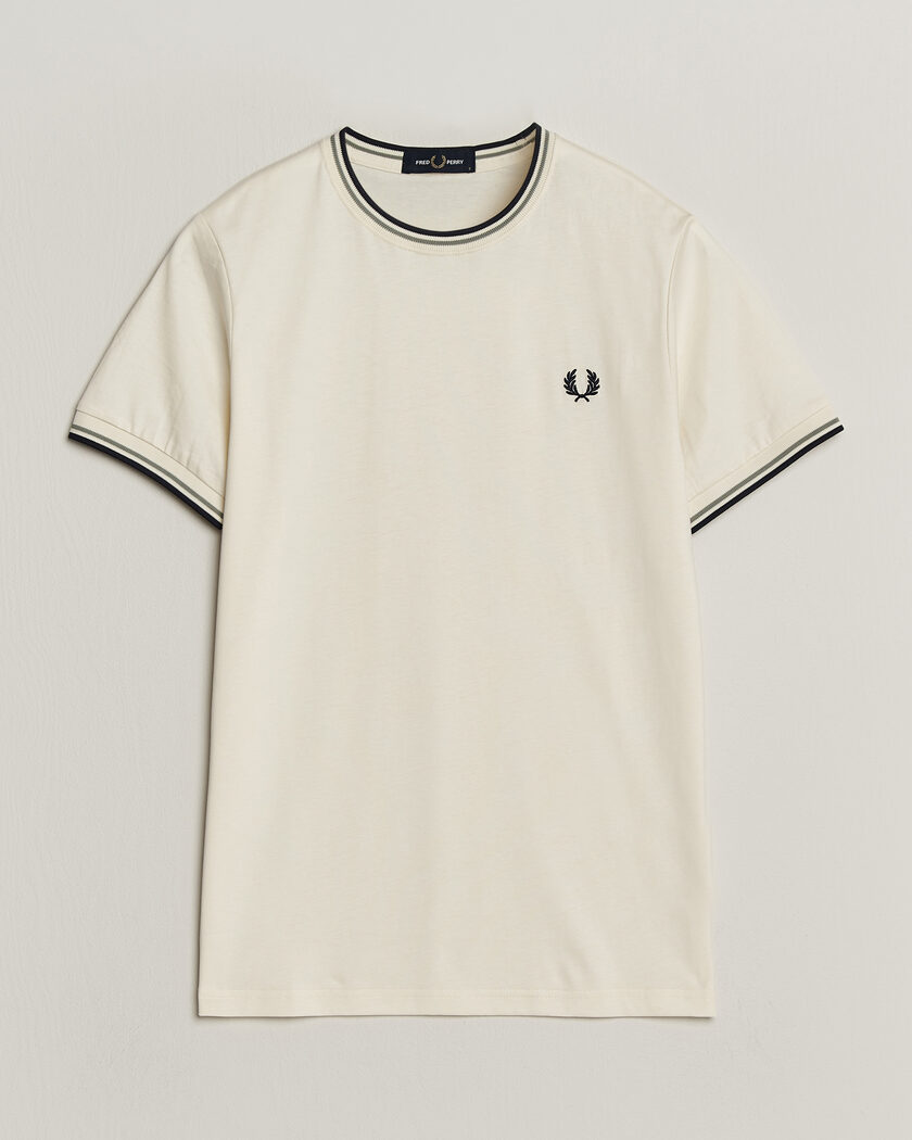 Fred Perry Twin Tipped T-Shirt Ecru – Blanco