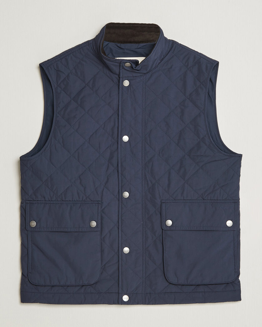 Gant Classic Quilted Vest Evening Blue – Azul