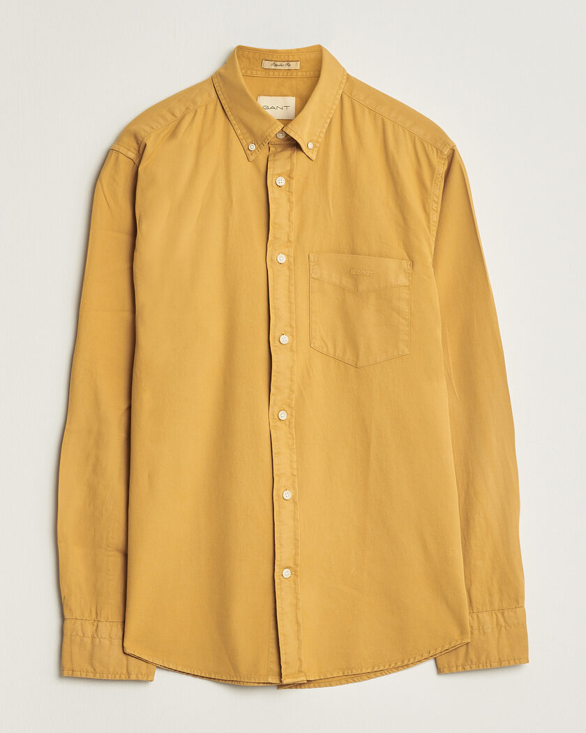 Gant Regular Fit Garment Dyed Twill Shirt Turmeric Shine – Amarillo