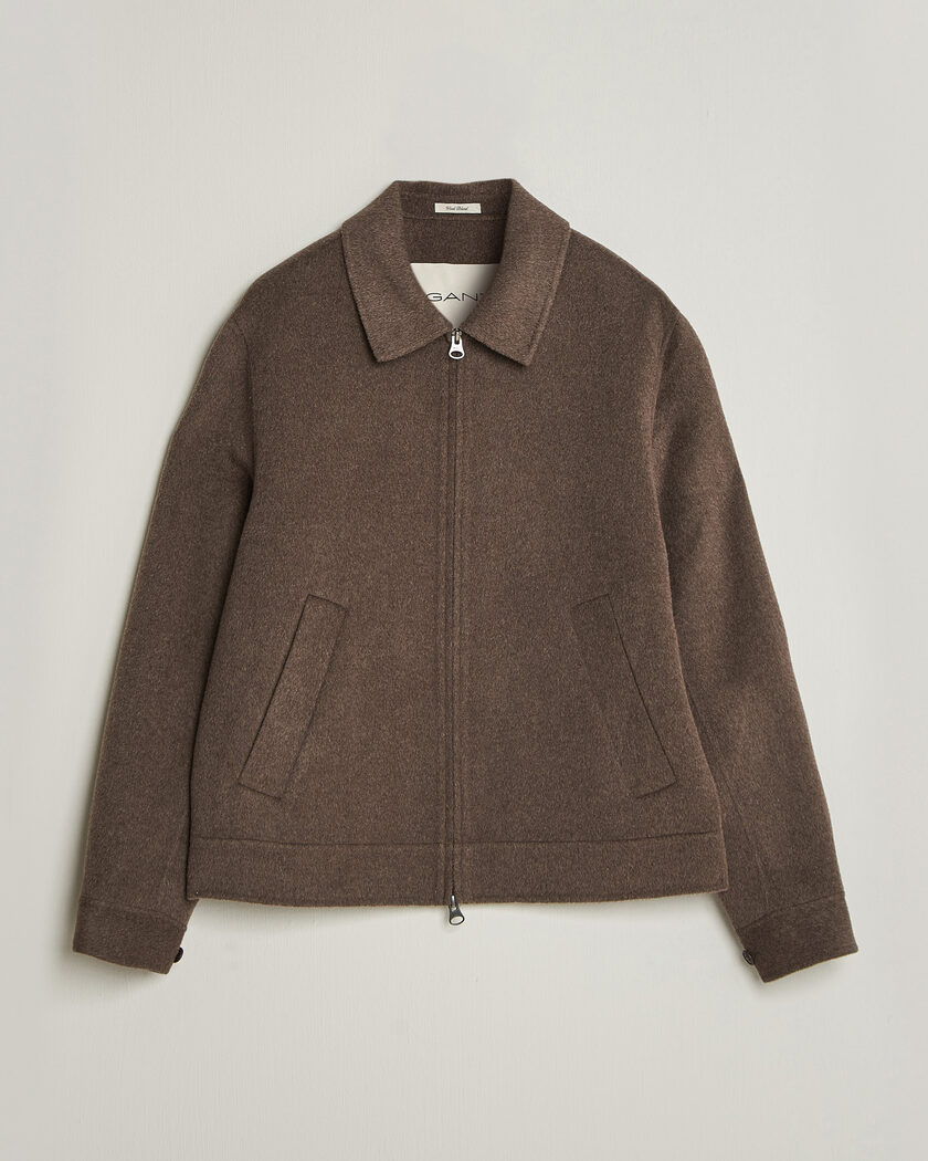 Gant Handstitched Wool/Cashmere Jacket Shadow Brown – Marrón