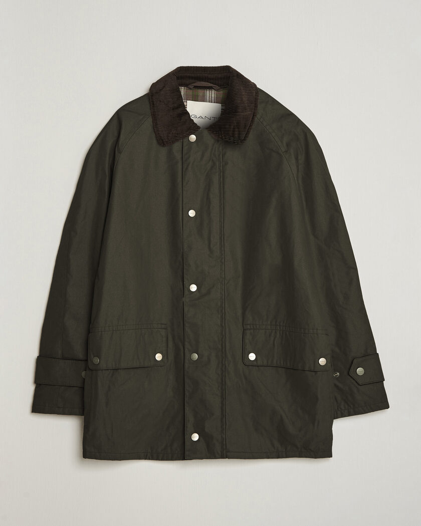 Gant Waxed Barn Jacket Black Brown – Marrón