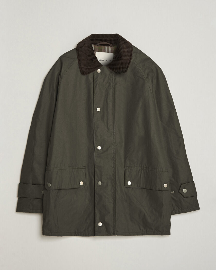Gant Waxed Barn Jacket Black Brown – Marrón