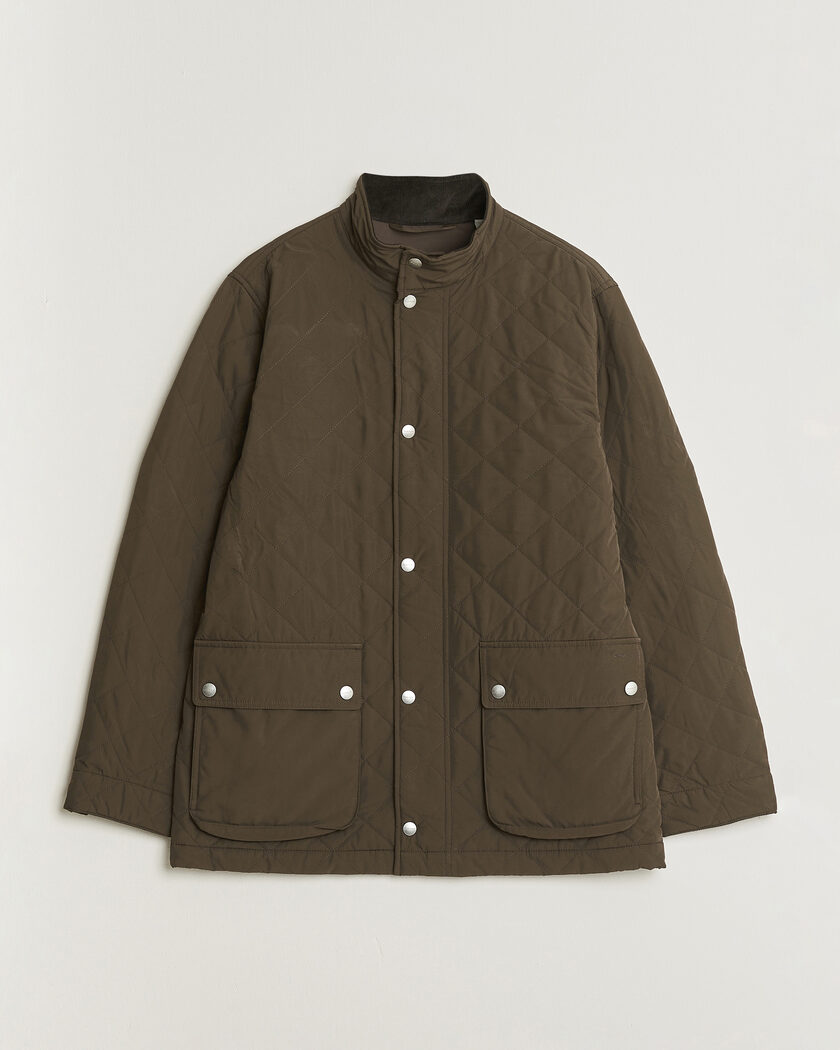 Gant Classic Quilted Mid Jacket Black Brown – Marrón