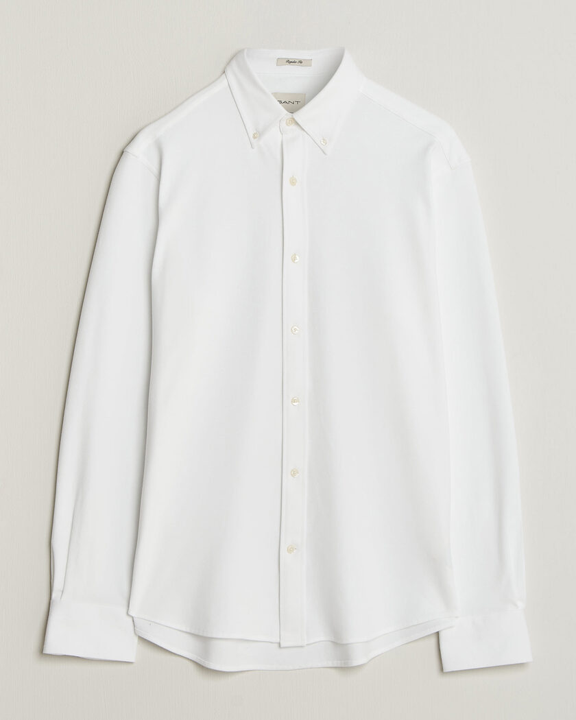 Gant Regular Fit Jersey Pique Shirt White – Blanco