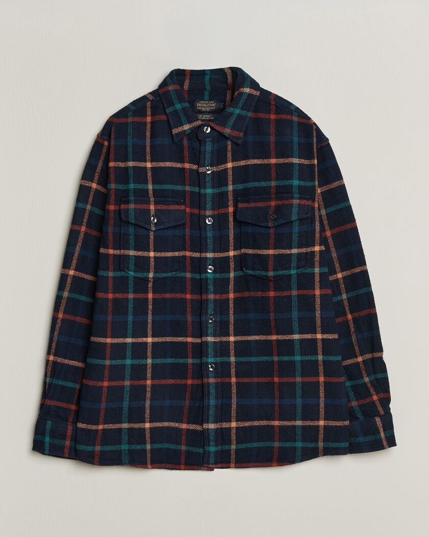 Pendleton Big Pocket Shirt Dark Blue Check – Azul