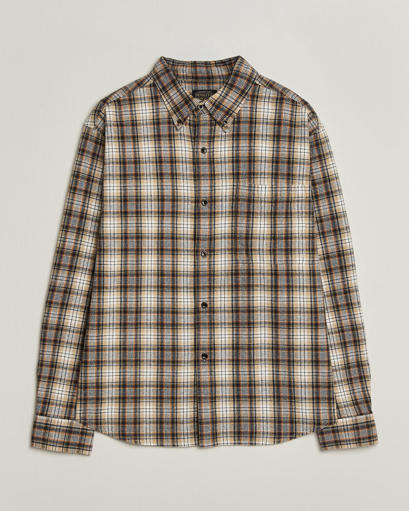 Pendleton Flannel Button Down Shirt Brown Check – Multicolor