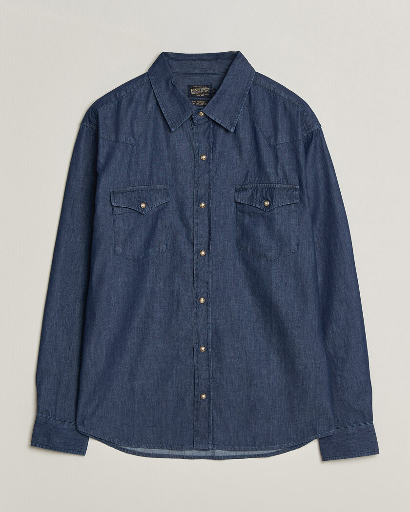 Pendleton Chandler Western Shirt Indigo Chambray – Azul