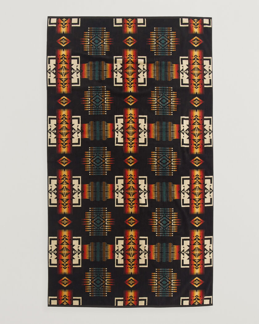 Pendleton Oversized Jacquard Spa Towel Black – Negro