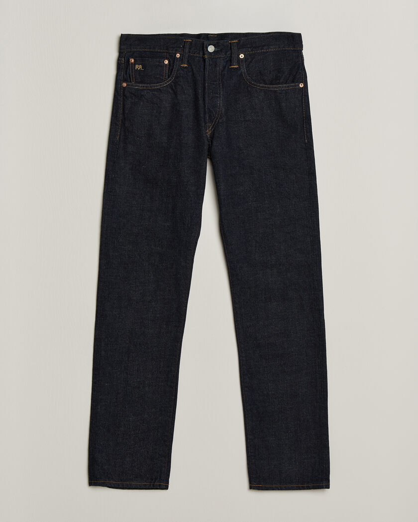 RRL Slim Fit Selvedge Jeans East/West Rinse – Azul